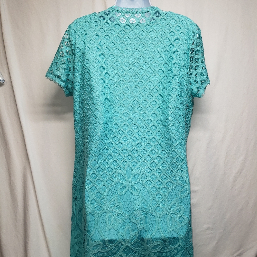 NWOT IsaacMizrahi Medium S/S Seamist Layered Dress - Picture 5 of 9